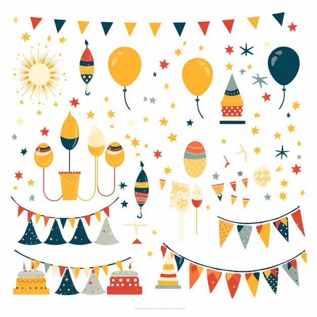 Vector vector celebration confetti party fun birthday illustration event happy celebrate holiday