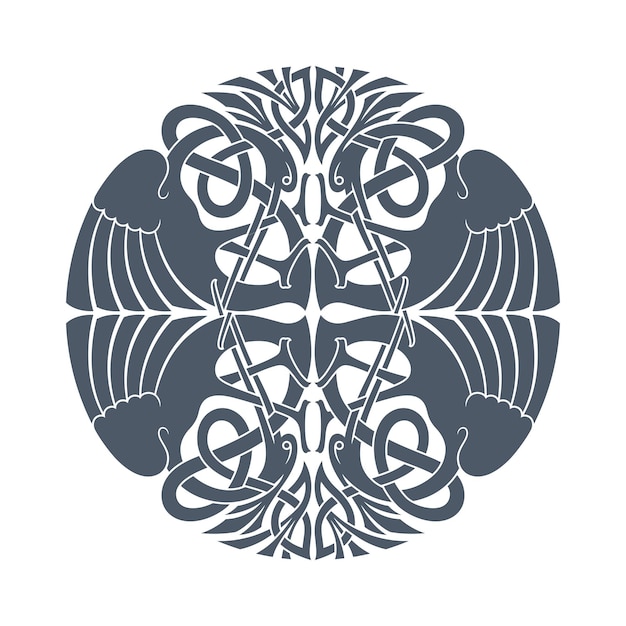 Premium Vector | Vector celtic circlar knot old ethnic ornaments