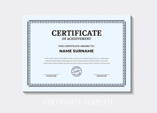 vector certificate bingkai template. certificate floral bingkai template.