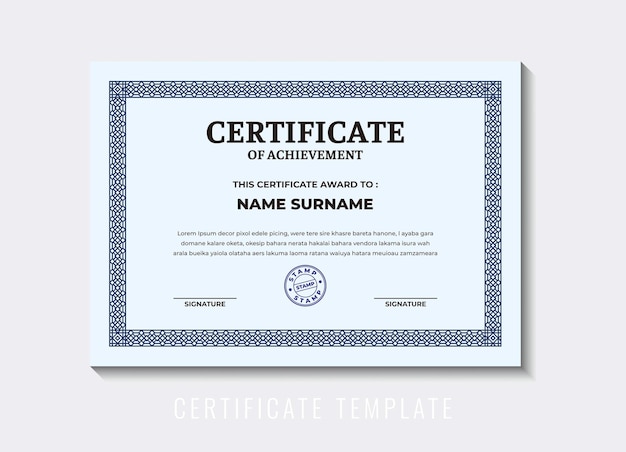 vector certificate bingkai template. certificate floral bingkai template.