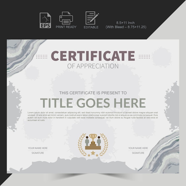 Vector certificate template design