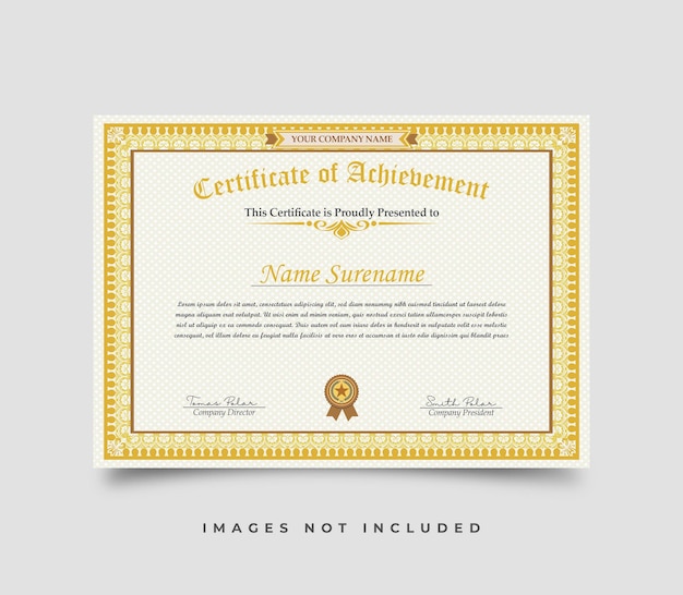 vector certificate template