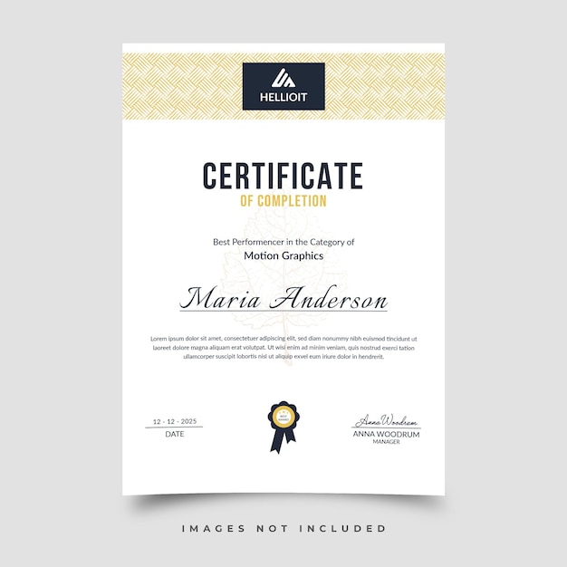 Vector vector certificate template