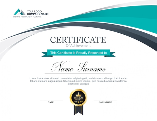 Vector certificate template