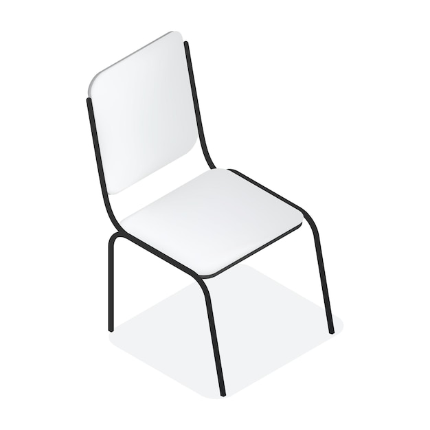 Vector chair design on white background