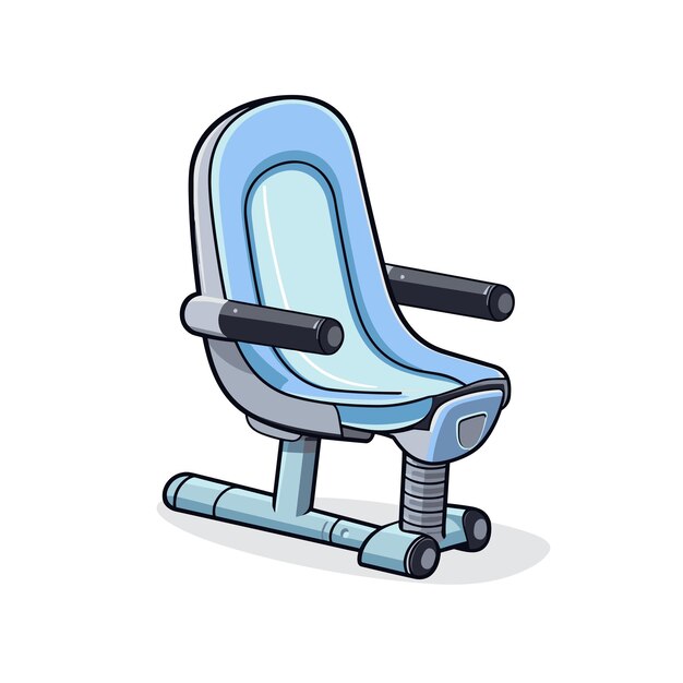 Vector vector of a chair with wheels for easy mobility