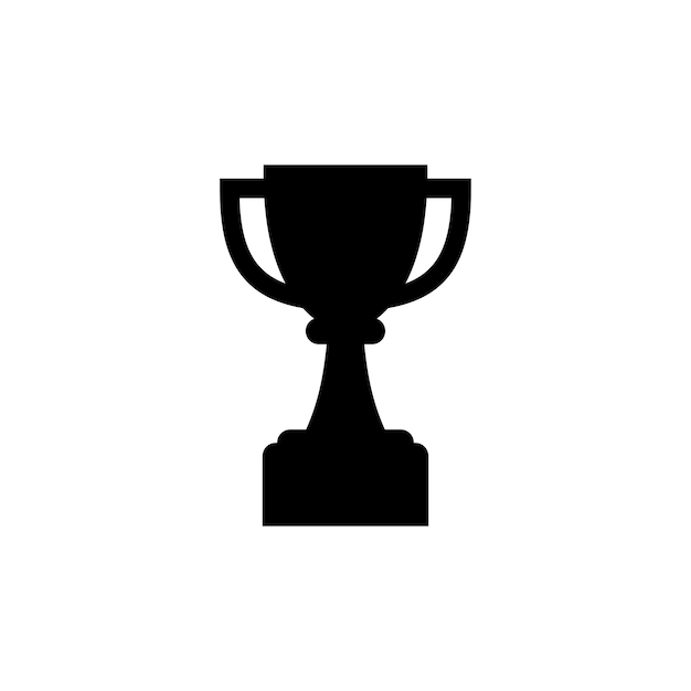 ベクトル ベクトル チャンピオン カップ アイコン黒と白の背景にツートーン バージョン黒と白のベクトル チャ