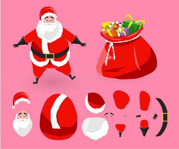 Vector vector character santa claus