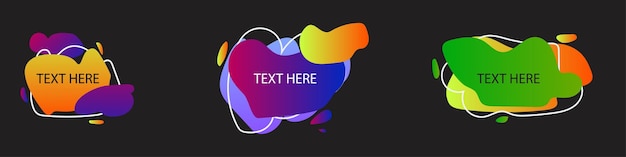 Vector chat ballon abstracte vorm volledige kleur gradatie