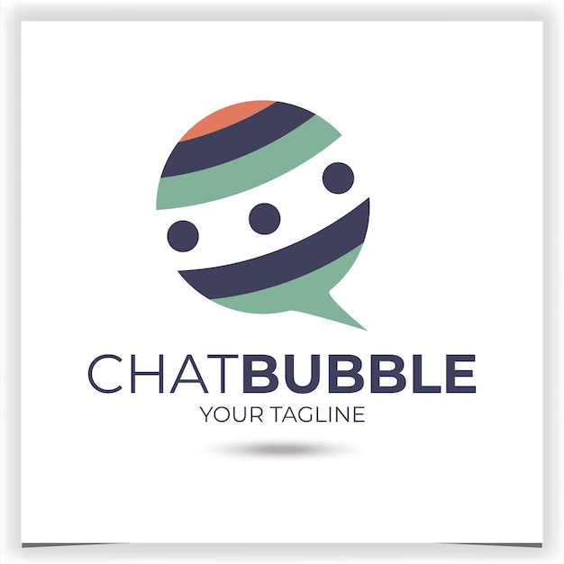 Vector Chat bubble logo ontwerp sjabloon