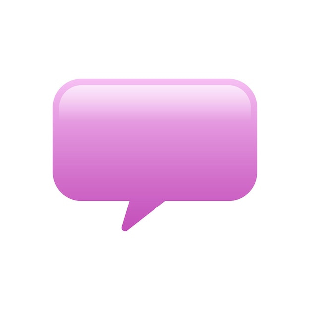 Vector chat speech bubble icon isolated