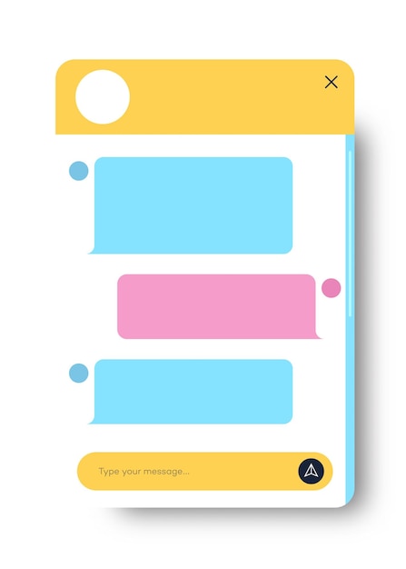 Vector vector chat window for website and mobile app