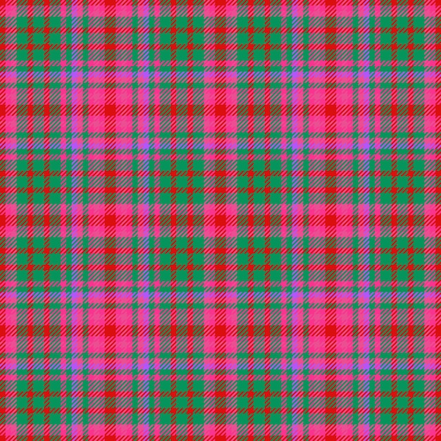 Векторная проверка фона Шаблон текстуры ткани Tartan текстильная клетчатая бесшовная