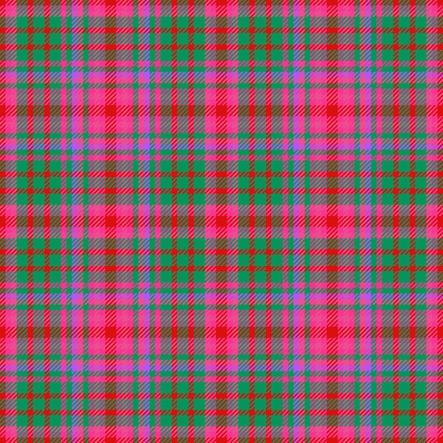 Векторная проверка фона Шаблон текстуры ткани Tartan текстильная клетчатая бесшовная