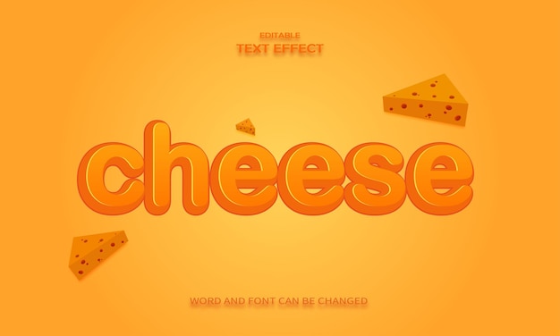 Vector cheese text effect