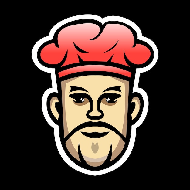 Vector vector chef mascot logo design