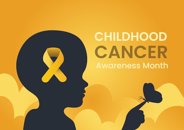 Vector childhood cancer awareness month