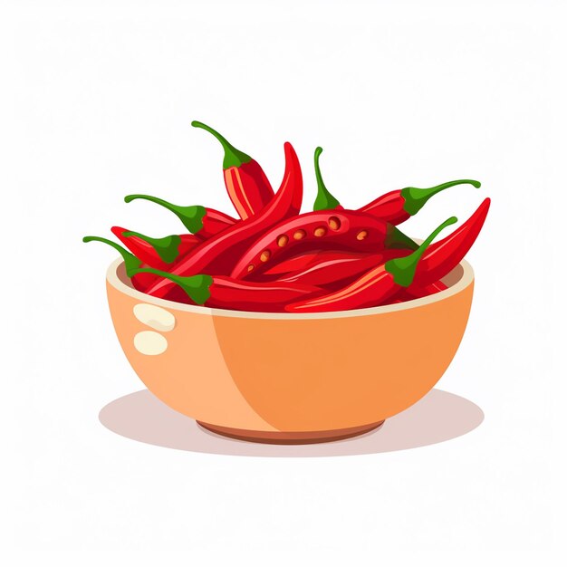 Vector vector chili hot food pepper spicy chilli illustration red mexican design vegetable papr