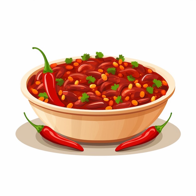 Vettore cibo piccante peperoncino piccante illustrazione rosso messicano design vegetale papr