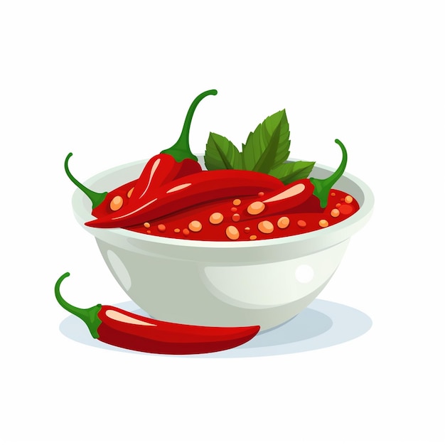 vector chili hot food pepper spicy chilli illustration red mexican design vegetable papr