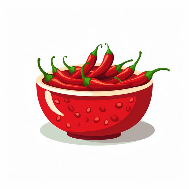Vettore vettore cibo piccante peperoncino piccante illustrazione rosso messicano design vegetale papr