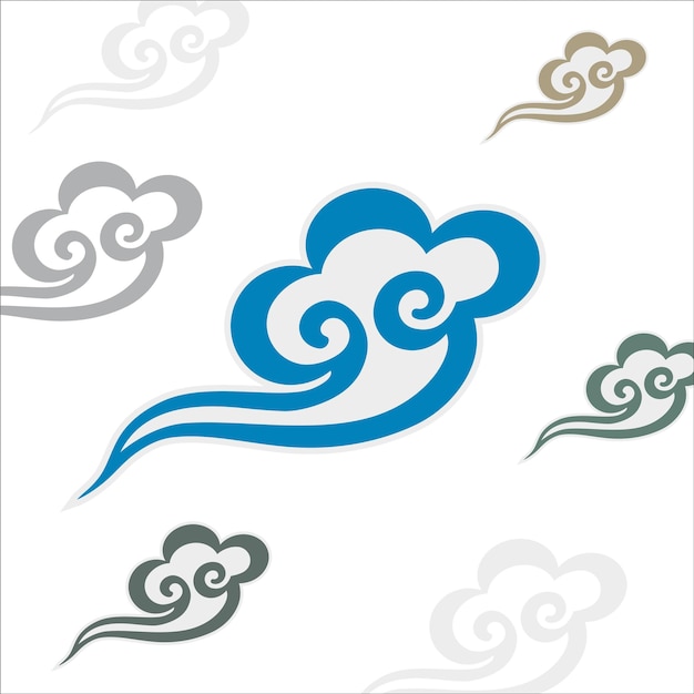 Vector vector chinese cloud pattern