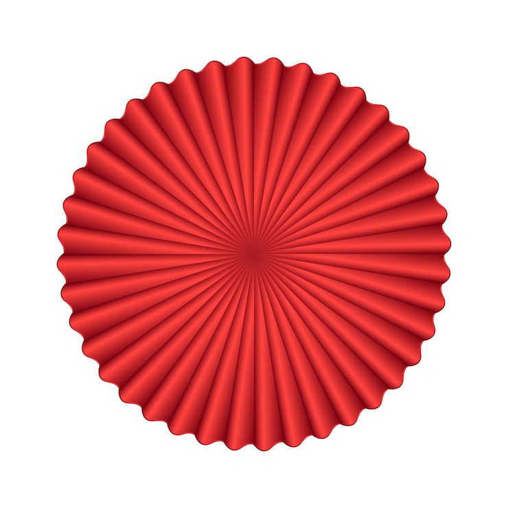 Vector vector chinese new year background red and gold paper fan decoration