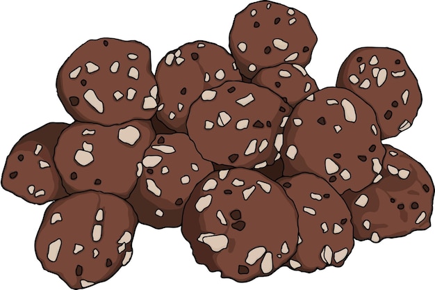 チョコレートクッキーのベクトル