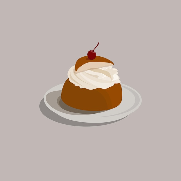 Cupcake al cioccolato vettoriale