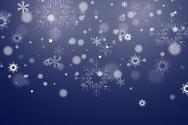 Vector christmas background conceptual design of white snowflake and snow with copy space