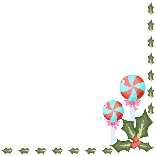 Vector vector christmas background corner