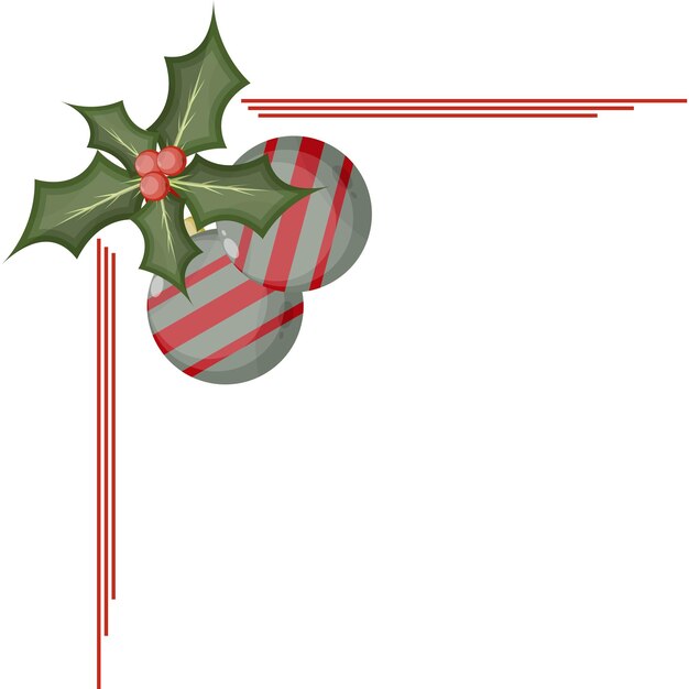 Vector vector christmas background corner