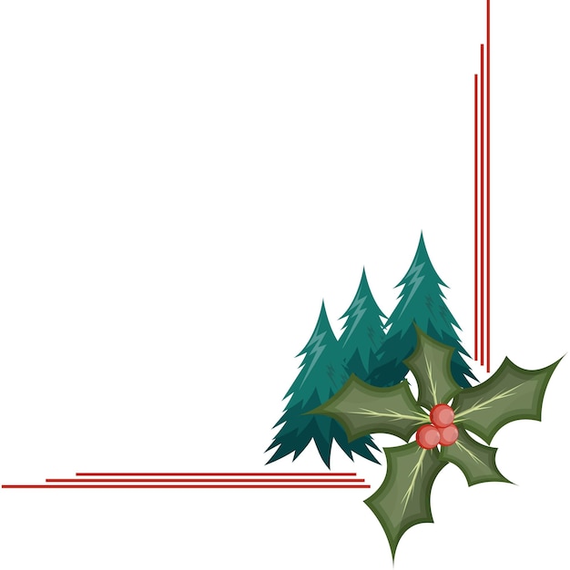 Vector vector christmas background corner