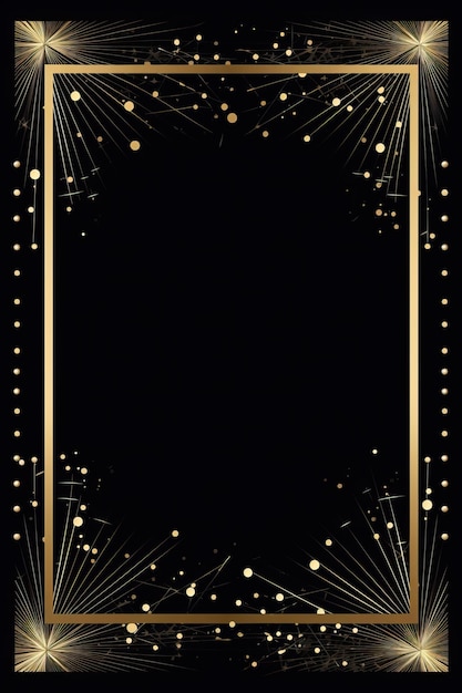 vector christmas black gold frame background without te