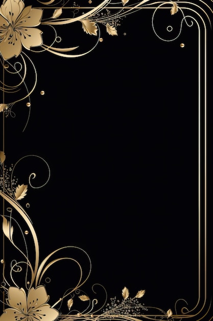 Vector vector christmas black gold frame background without te