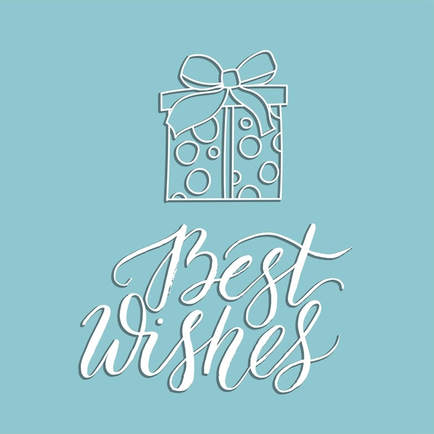 Vector vector christmas card with hand lettering