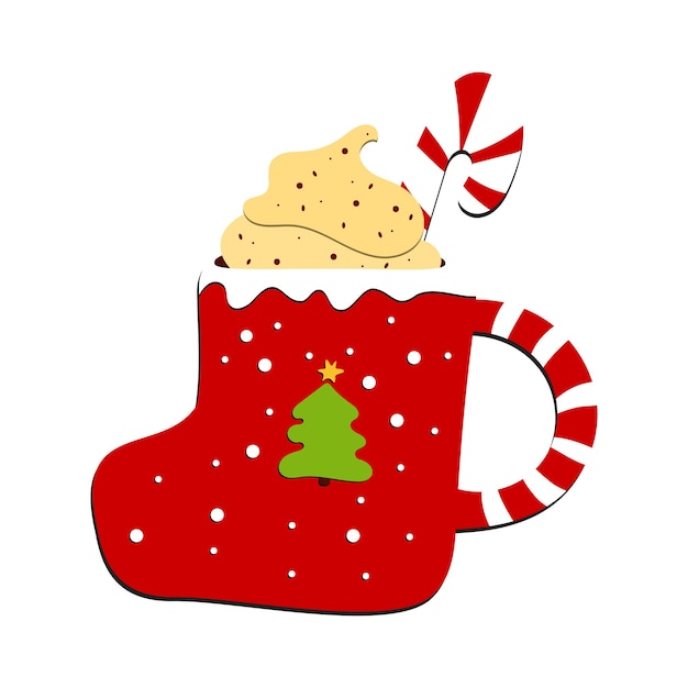 Vector of the christmas cup