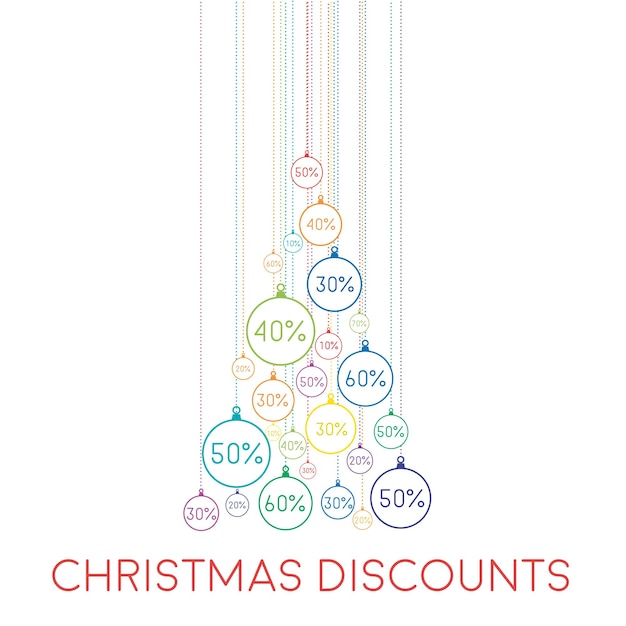 Vector christmas discounts cover