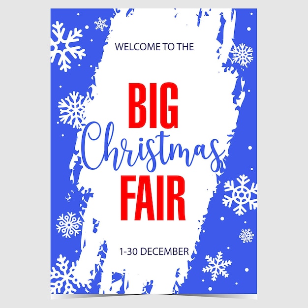 Vector Christmas Fair uitnodigingskaart of promotiebanner.