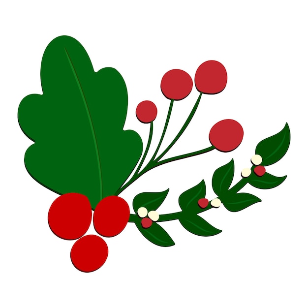 Vector of the christmas flowers