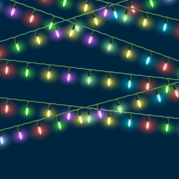 Vector christmas lights