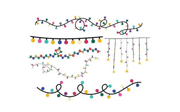 vector of the christmas lights