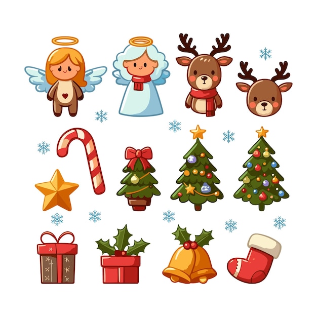 Vector vector christmas and new year icons set