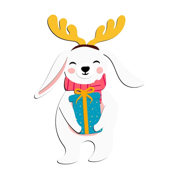 Vector of the christmas Rabbit