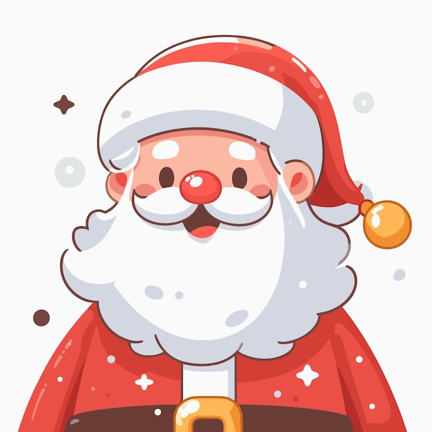 Vector christmas santa claus with a sack of gifts