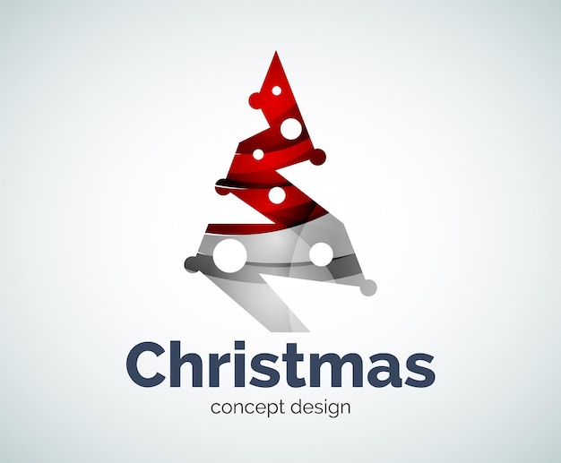 ベクトル クリスマス ツリーのロゴのテンプレート