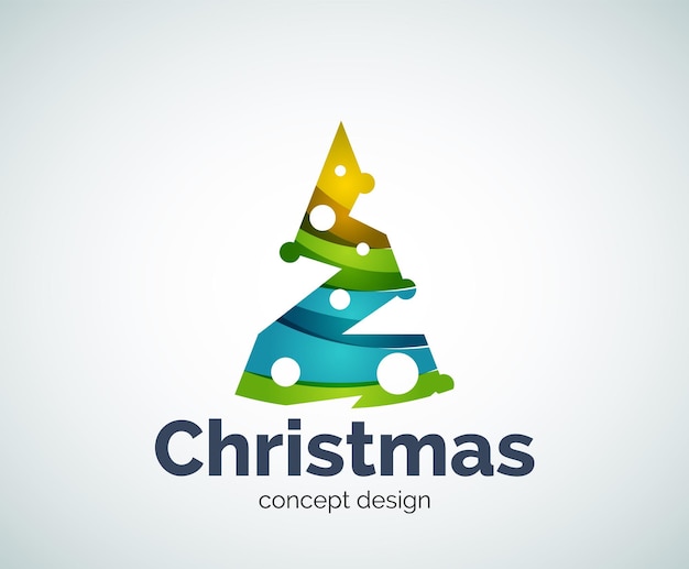 Vector Christmas tree logo template