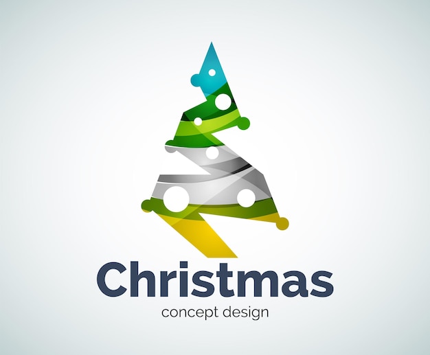 Vector Christmas tree logo template