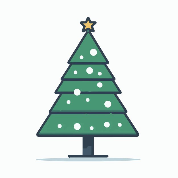 vector christmas tree simple icon