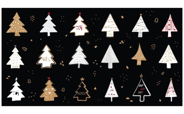 Vector of the christmas trees